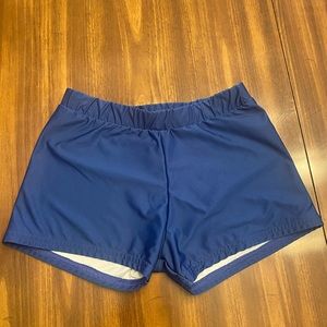 Blue athletic shorts